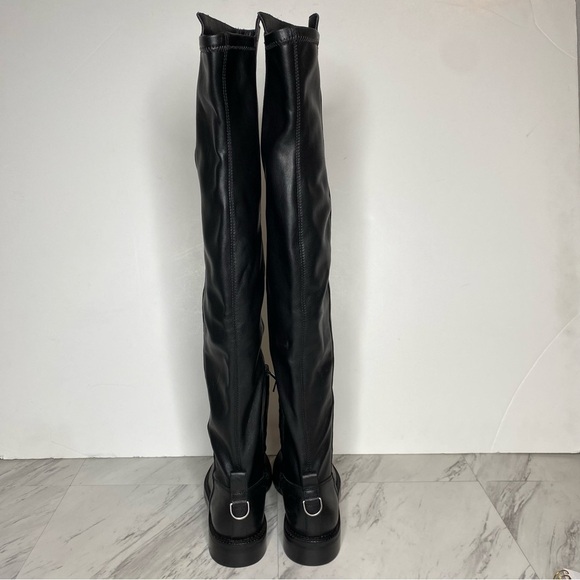 Sam Edelman Narisa Black Leather Over The Knee Boot 7M - Picture 3 of 16